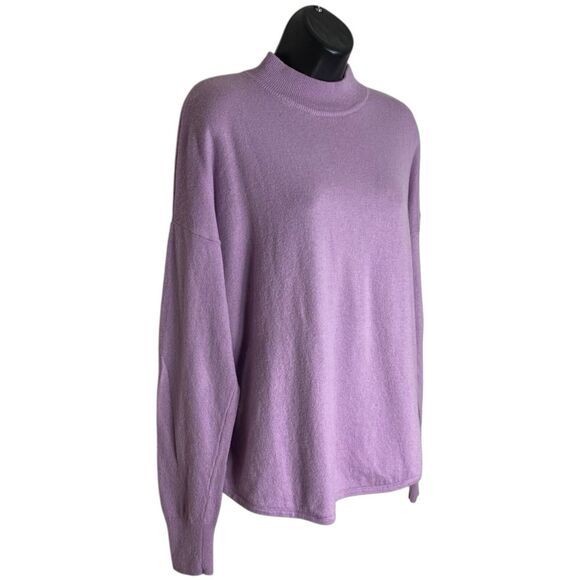 Madewell Sweater Womens M Purple Merino Wool Alpaca Blend Lightweight Minimalist - Picture 4 of 11